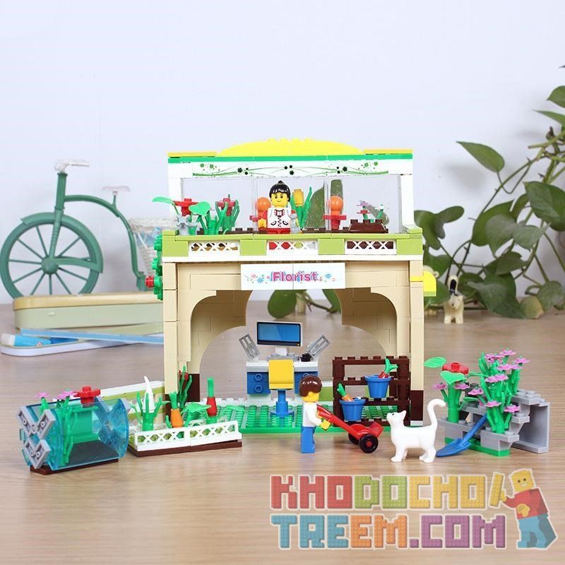 WANGE 32211N Xếp hình kiểu  CITY The Flowers Shop Tiệm Hoa 369 khối