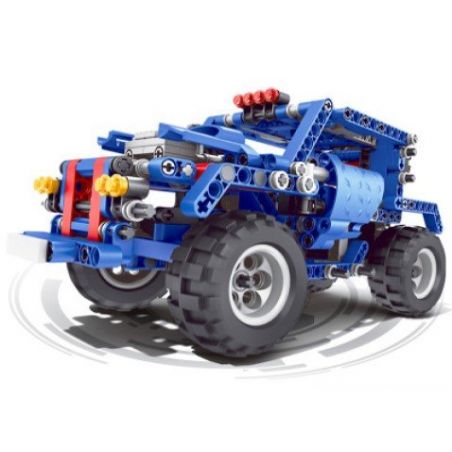 QIZHILE 6043 non  XE ĐỊA HÌNH bộ đồ chơi xếp lắp ráp ghép mô hình Storm Racing Đua Xe Bão Táp 382 khối