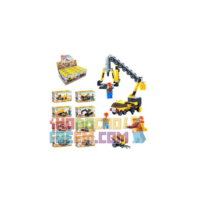 QIZHILE 2001 Xếp hình kiểu Lego CITY Construction Vehicle 8 In 1 Máy Xây Dựng 8 Trong 1 394 khối