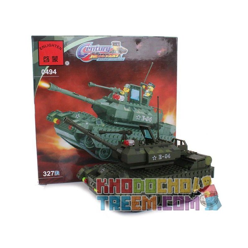 Enlighten 0494 Qman 0494 non  XE TĂNG bộ đồ chơi xếp lắp ráp ghép mô hình Century Military Quân Đội Thế Kỷ 327 khối