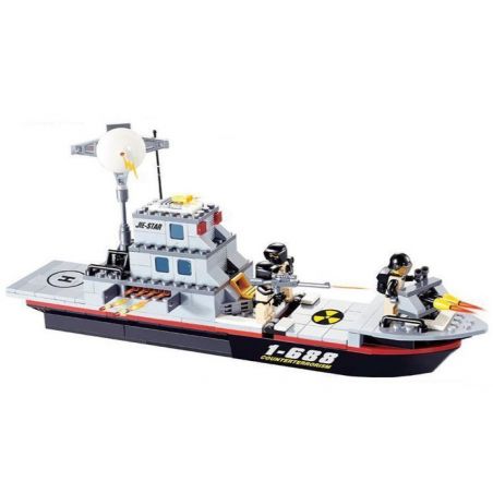JIE STAR 29013 Xếp hình kiểu  MILITARY ARMY Guard Boat Tàu Tuần Tra 284 khối