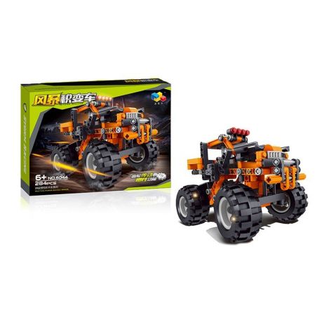 QIZHILE 6044 non  XE ĐỊA HÌNH bộ đồ chơi xếp lắp ráp ghép mô hình Storm Racing Đua Xe Bão Táp 284 khối