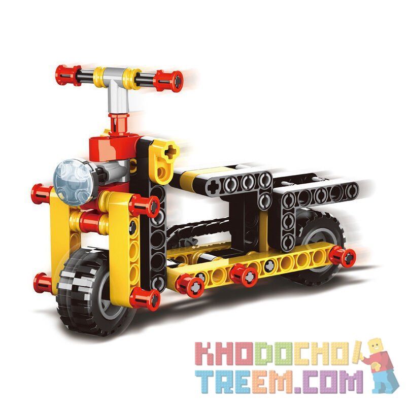 WANGE DR.LUCK 1403 non  XE NÂNG HÀNG CHẠY BẰNG ĐIỆN bộ đồ chơi xếp lắp ráp ghép mô hình Mindstorms POWER MACHINSRY FORKLIFT、SCOOTER、CRICKET、RANGING CAR Lập Trình Khoa Học 292 khối