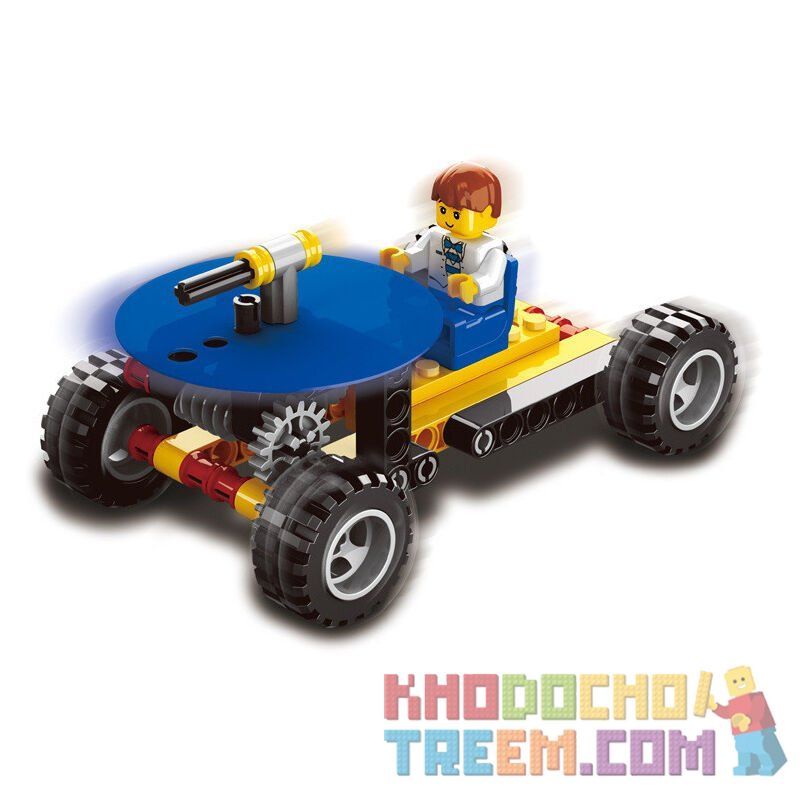 WANGE DR.LUCK 1403 non  XE NÂNG HÀNG CHẠY BẰNG ĐIỆN bộ đồ chơi xếp lắp ráp ghép mô hình Mindstorms POWER MACHINSRY FORKLIFT、SCOOTER、CRICKET、RANGING CAR Lập Trình Khoa Học 292 khối