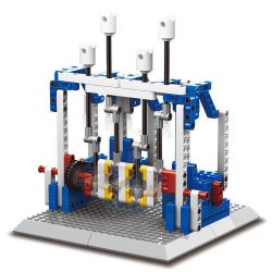 WANGE DR.LUCK 1404 non  MÔ HÌNH ĐỘNG CƠ CHẠY BẰNG ĐIỆN bộ đồ chơi xếp lắp ráp ghép mô hình Mindstorms POWER MACHINSRY ENGINE、FOLDABLE CHAIR、IMPACR HAMMER、DINOSAUR Lập Trình Khoa Học 296 khối