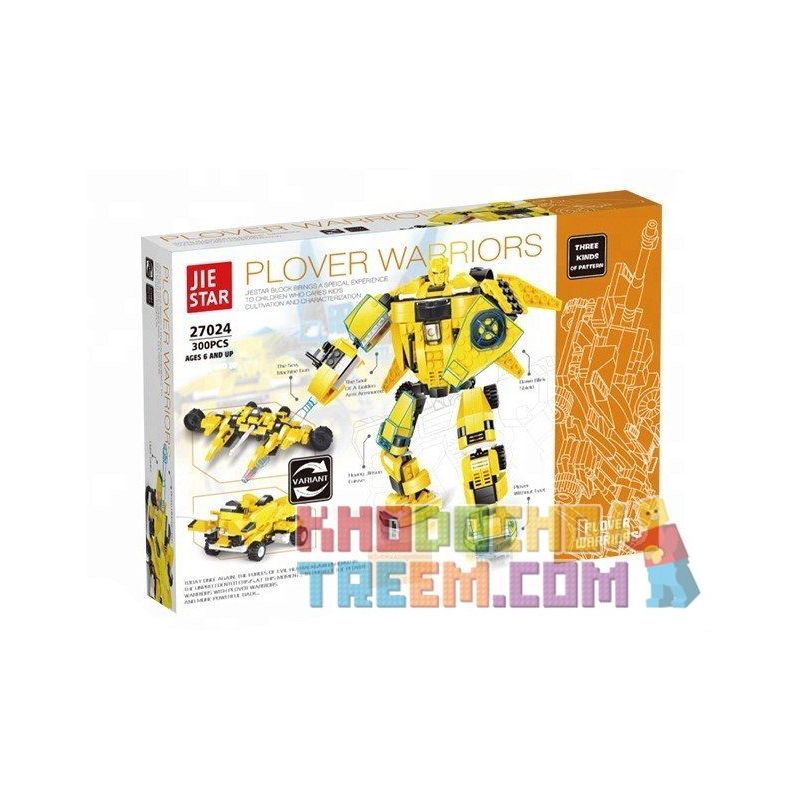 JIE STAR 27024 Xếp hình kiểu  CREATOR 3 IN 1 Plover Warrior Chiến Binh Plover 300 khối