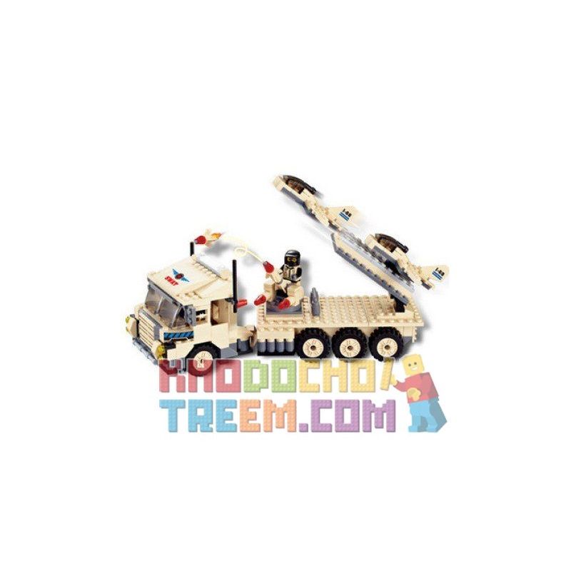 JIE STAR 29012 Xếp hình kiểu Lego MILITARY ARMY Heavy Equipment Truck Xe Tải Phóng Tên Lửa 302 khối