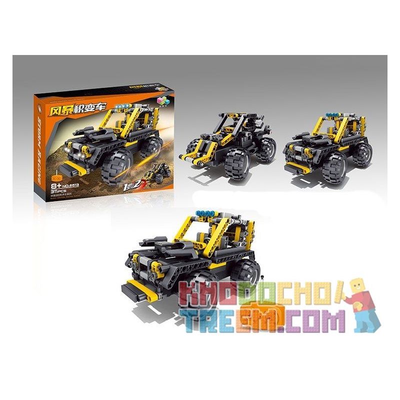 QIZHILE 6513 Xếp hình kiểu   2 In 1 Remote Control Vehicles Xe địa Hình 2 Trong 1 điều Khiển Từ Xa 311 khối điều khiển từ xa