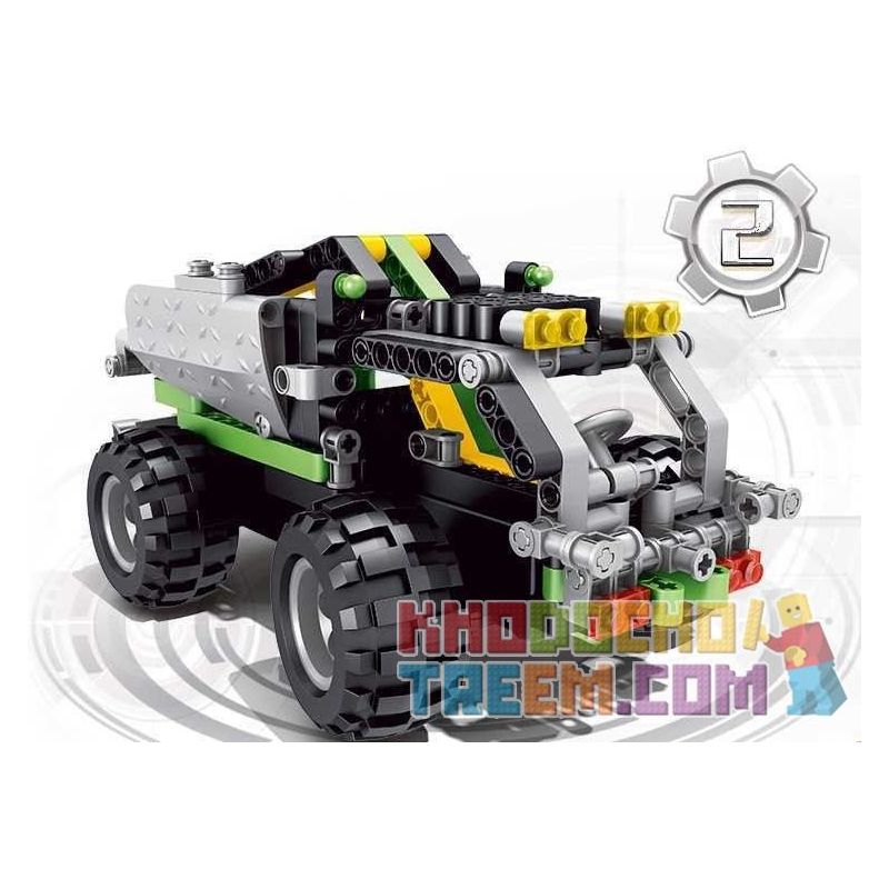 QIZHILE 6511 Xếp hình kiểu   2 In 1 Remote Control Vehicles Xe địa Hình 2 Trong 1 điều Khiển Từ Xa 320 khối điều khiển từ xa