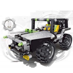 QIZHILE 6511 Xếp hình kiểu   2 In 1 Remote Control Vehicles Xe địa Hình 2 Trong 1 điều Khiển Từ Xa 320 khối điều khiển từ xa