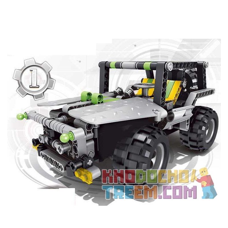QIZHILE 6511 Xếp hình kiểu   2 In 1 Remote Control Vehicles Xe địa Hình 2 Trong 1 điều Khiển Từ Xa 320 khối điều khiển từ xa