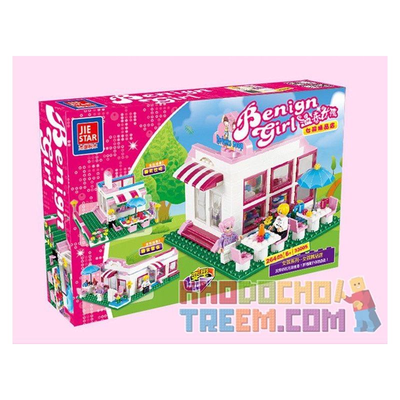 JIE STAR 33005 Xếp hình kiểu   Girl Boutique Quán Cafe Của Các Cô Gái 264 khối