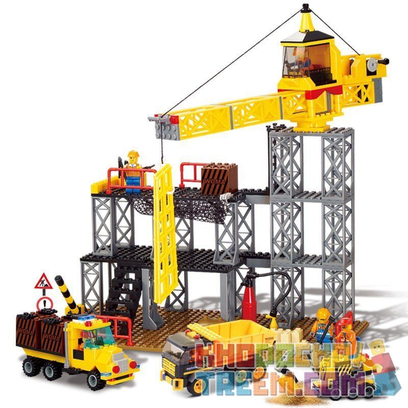 WOMA J5680 5680 Xếp hình kiểu Lego CITY Urban Engineering Team Đội Ngũ Kỹ Thuật Giàn Giáo 265 khối