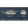 PanlosBrick 632003 Panlos Brick 632003 non  XE TĂNG ĐÁNH CHỦ LỰC bộ đồ chơi xếp lắp ráp ghép mô hình Creator LEOPARD 2 MAIN BATTLE TANK Sáng Tạo 2311 khối
