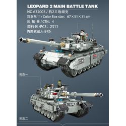 PanlosBrick 632003 Panlos Brick 632003 non  XE TĂNG ĐÁNH CHỦ LỰC bộ đồ chơi xếp lắp ráp ghép mô hình Creator LEOPARD 2 MAIN BATTLE TANK Sáng Tạo 2311 khối