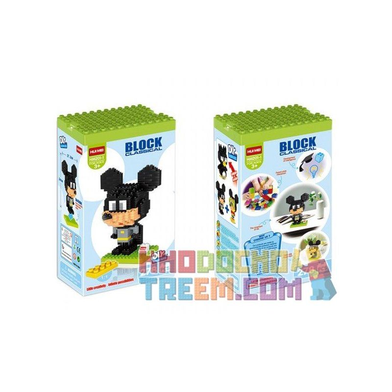 HUIMEI STAR CITY XING DOU CHENG HM201 Xếp hình kiểu    Batman Mickey Chuột Mickey Trong Bộ áo Người Dơi 278 khối