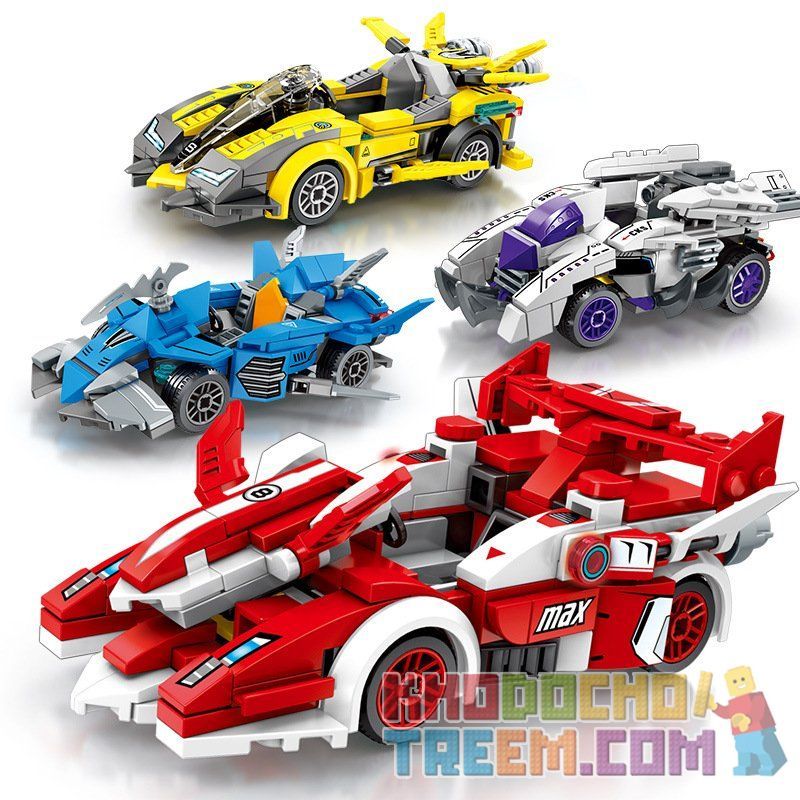 SEMBO 607001 607002 607003 607004 Xếp hình kiểu Lego SPEED CHAMPIONS FamousCar Super Racing Future Racing White Future Racing Re