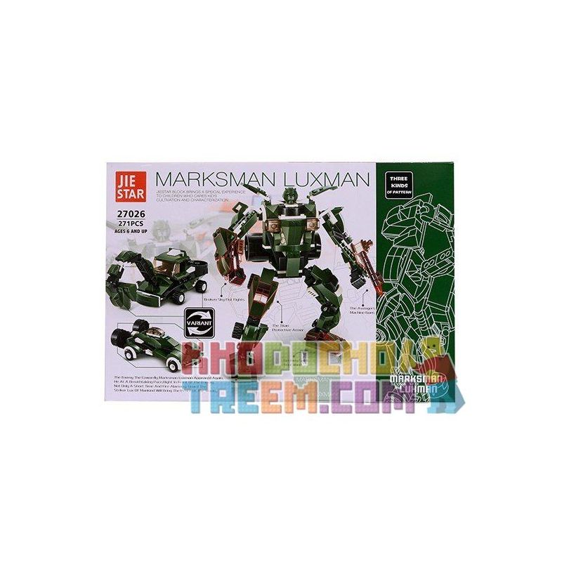 JIE STAR 27026 Xếp hình kiểu  CREATOR 3 IN 1 Marksman Luxman Thiện Xạ Luxman 271 khối
