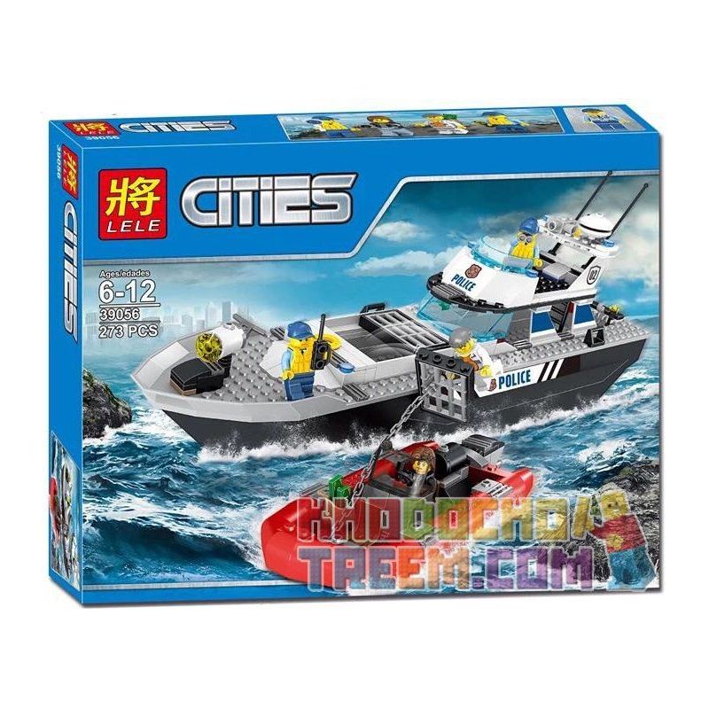 NOT Lego CITY 60129 Police Patrol Boat , LELE 39056 LEPIN 02049 Xếp