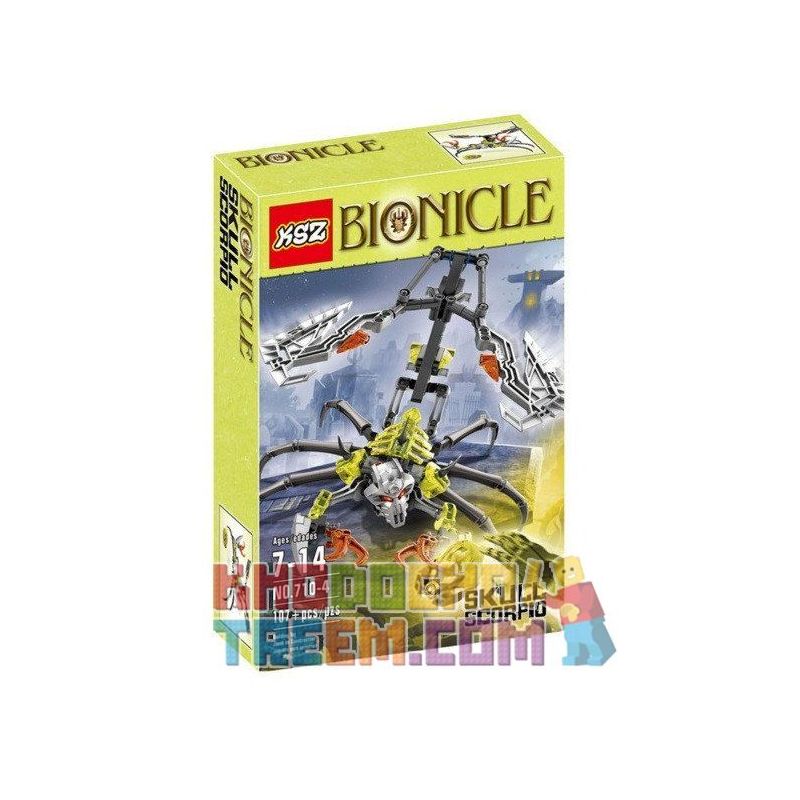 NOT Lego SKULL SCORPIO 70794 JISI 10707 XSZ KSZ 710-4 xếp lắp ráp ghép mô hình SKULL SCORPIO SỌ BÒ CẠP BIONICLE BỘ XƯƠNG BỌ Anh Hùng Toa 107 khối