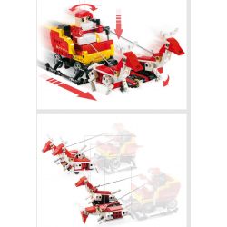DOUBLEE CADA C51034 51034 non  ÔNG GIÀ NOEL TRƯỢT TUYẾT LẮP ĐƯỢC 2 MẪU CÓ ĐỘNG CƠ PIN CẢM BIẾN ÂM THANH CHUYỂN bộ đồ chơi xếp lắp ráp ghép mô hình  SANTA、SNOWMOBILE Kỹ Thuật Công Nghệ Cao Mô Hình Phương Tiện 439 khối