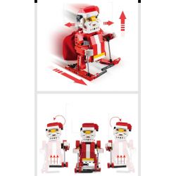 DOUBLEE CADA C51034 51034 non  ÔNG GIÀ NOEL TRƯỢT TUYẾT LẮP ĐƯỢC 2 MẪU CÓ ĐỘNG CƠ PIN CẢM BIẾN ÂM THANH CHUYỂN bộ đồ chơi xếp lắp ráp ghép mô hình  SANTA、SNOWMOBILE Kỹ Thuật Công Nghệ Cao Mô Hình Phương Tiện 439 khối