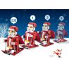 DOUBLEE CADA C51034 51034 non  ÔNG GIÀ NOEL TRƯỢT TUYẾT LẮP ĐƯỢC 2 MẪU CÓ ĐỘNG CƠ PIN CẢM BIẾN ÂM THANH CHUYỂN bộ đồ chơi xếp lắp ráp ghép mô hình  SANTA、SNOWMOBILE Kỹ Thuật Công Nghệ Cao Mô Hình Phương Tiện 439 khối