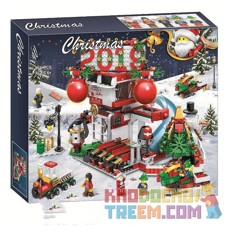 Bela 11085 Lari 11085 Jemlou 20063 Xếp hình kiểu Lego SEASONAL Christmas 2019 Toy House Giáng Sinh đón Chào Năm 2019 904 khối