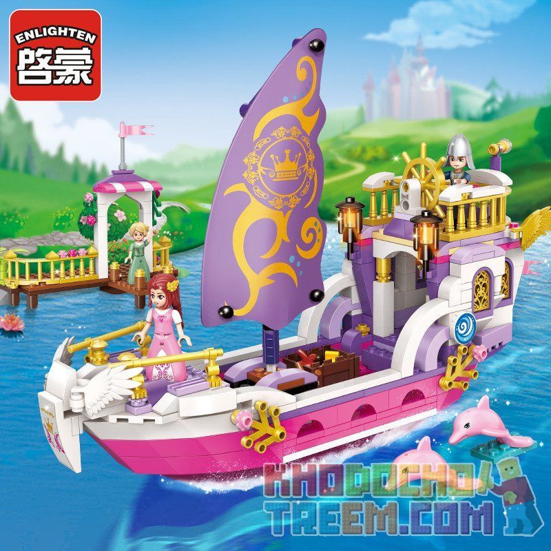 Enlighten 2609 Qman 2609 non  DU THUYỀN HOÀNG GIA CỦA CÔNG CHÚA bộ đồ chơi xếp lắp ráp ghép mô hình Prinecess Leah PRINECESS LEAH ANGEL PRINCESS SHIP Công Chúa Leah 442 khối