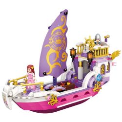 Enlighten 2609 Qman 2609 Xếp hình kiểu Lego PRINECESS LEAH Prinecess Leah Angel Princess Ship Princess Lay Du Thuyền Hoàng Gia Của Công Chúa 442 khối