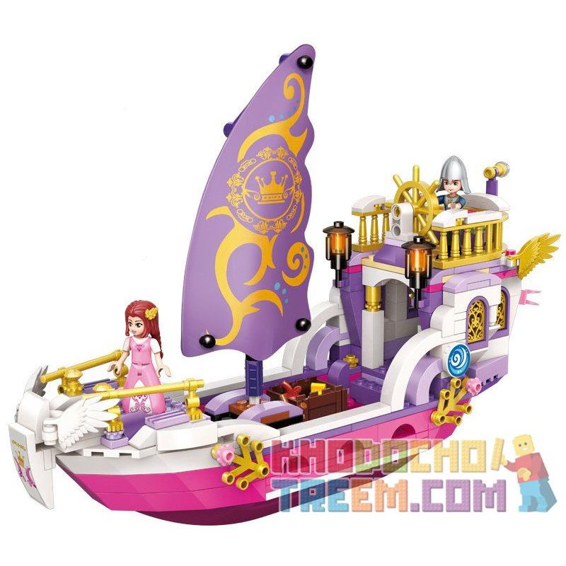 Enlighten 2609 Qman 2609 non  DU THUYỀN HOÀNG GIA CỦA CÔNG CHÚA bộ đồ chơi xếp lắp ráp ghép mô hình Prinecess Leah PRINECESS LEAH ANGEL PRINCESS SHIP Công Chúa Leah 442 khối