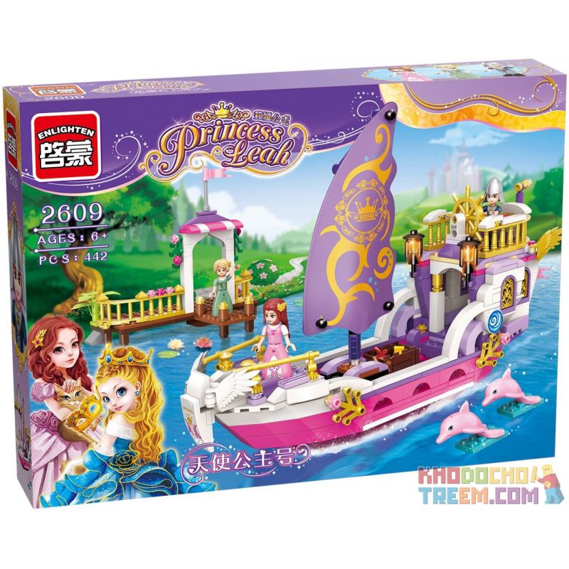Enlighten 2609 Qman 2609 non  DU THUYỀN HOÀNG GIA CỦA CÔNG CHÚA bộ đồ chơi xếp lắp ráp ghép mô hình Prinecess Leah PRINECESS LEAH ANGEL PRINCESS SHIP Công Chúa Leah 442 khối