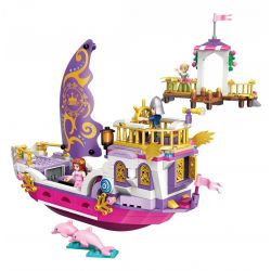 Enlighten 2609 Qman 2609 Xếp hình kiểu Lego PRINECESS LEAH Prinecess Leah Angel Princess Ship Princess Lay Du Thuyền Hoàng Gia Của Công Chúa 442 khối
