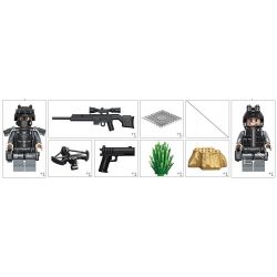PanlosBrick 635012 Panlos Brick 635012 non  XE TĂNG LỘI NƯỚC bộ đồ chơi xếp lắp ráp ghép mô hình Gun Strike GUNSTRIKE Đấu Súng 436 khối