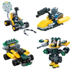 QIZHILE 5002 Xếp hình kiểu  TRANSFORMERS Robot Attacks 4 In 1 Combination Người Máy Tấn Công Kết Hợp 4 Trong 1 438 khối