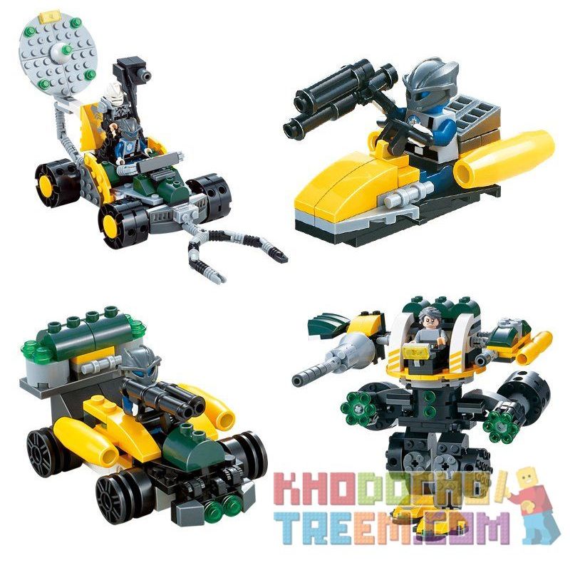 QIZHILE 5002 Xếp hình kiểu  TRANSFORMERS Robot Attacks 4 In 1 Combination Người Máy Tấn Công Kết Hợp 4 Trong 1 438 khối