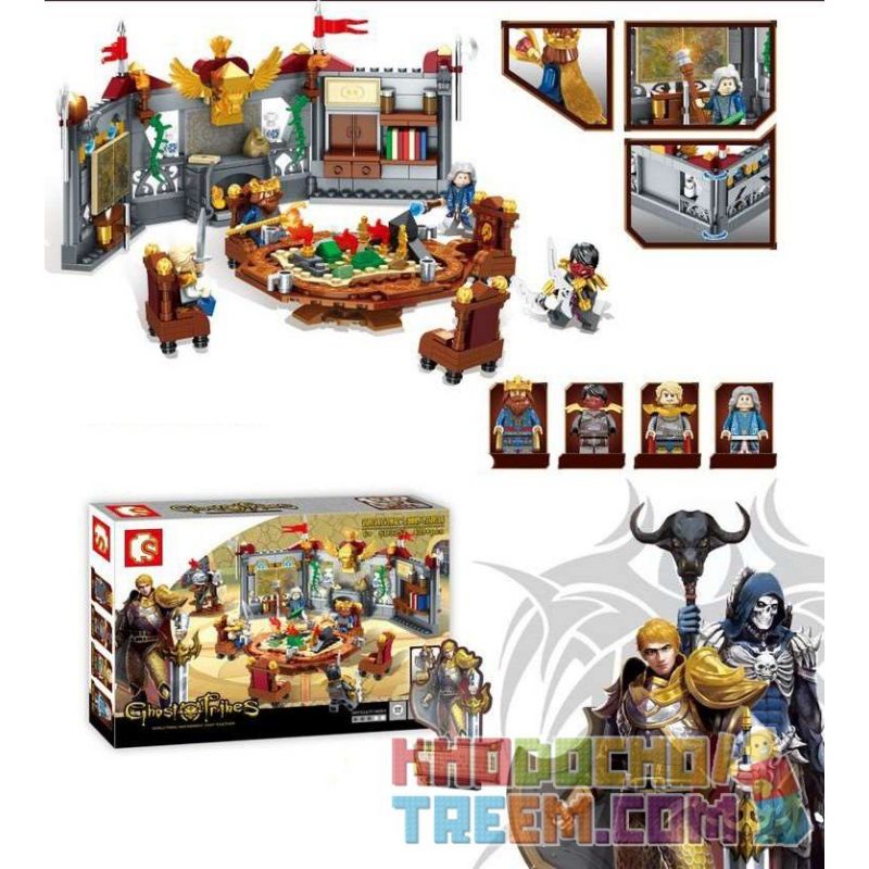 SEMBO WEKKI VIGGI SD3352 3352 non  HỘI NGHỊ CHIẾN LƯỢC HỦY DIỆT HOLY LIGHT bộ đồ chơi xếp lắp ráp ghép mô hình Chronicles Of The Ghostly Tribe GHOST TRIBES Bộ Tộc Ma 439 khối