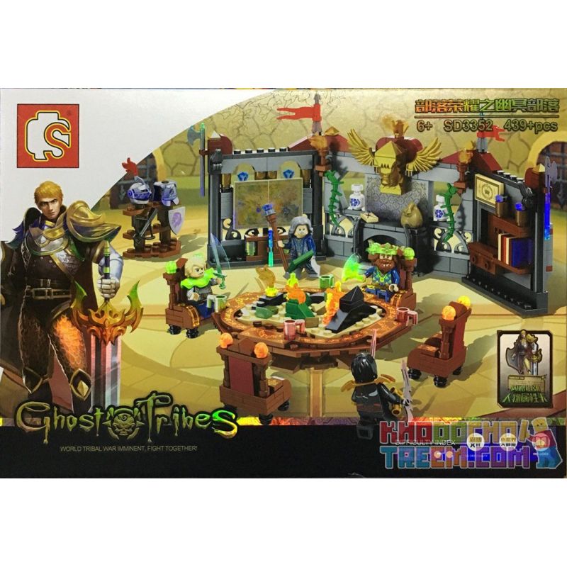 SEMBO WEKKI VIGGI SD3352 3352 non  HỘI NGHỊ CHIẾN LƯỢC HỦY DIỆT HOLY LIGHT bộ đồ chơi xếp lắp ráp ghép mô hình Chronicles Of The Ghostly Tribe GHOST TRIBES Bộ Tộc Ma 439 khối