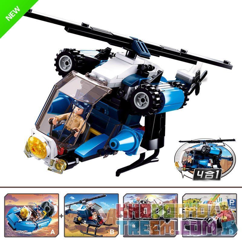 SLUBAN M38 non  BỘ 4 PHƯƠNG TIỆN CỦA CẢNH SÁT bộ đồ chơi xếp lắp ráp ghép mô hình Police 322 khối SLUBAN M38 non  BỘ 4 PHƯƠNG TIỆN CỦA CẢNH SÁT bộ đồ chơi xếp lắp ráp ghép mô hình Police 322 khối