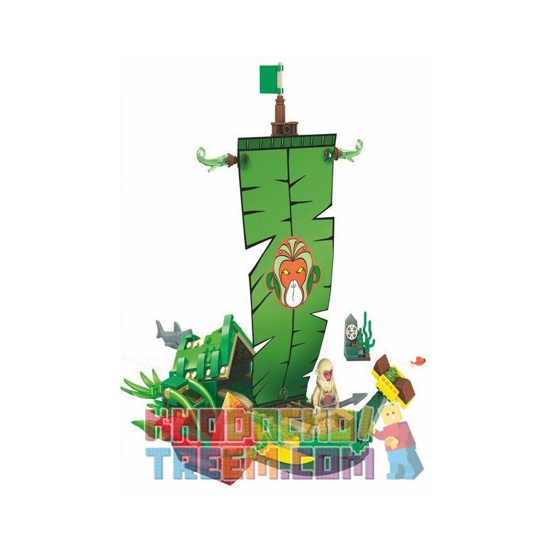 Winner 5043 non Lego THUYỀN LÁ CỦA HẦU VƯƠNG bộ đồ chơi xếp lắp ráp ghép mô hình Monkie Kid FANTASY WESTWARD JOURNEY BANANA BOAT Tây Du Ký Tôn Ngộ Không 321 khối