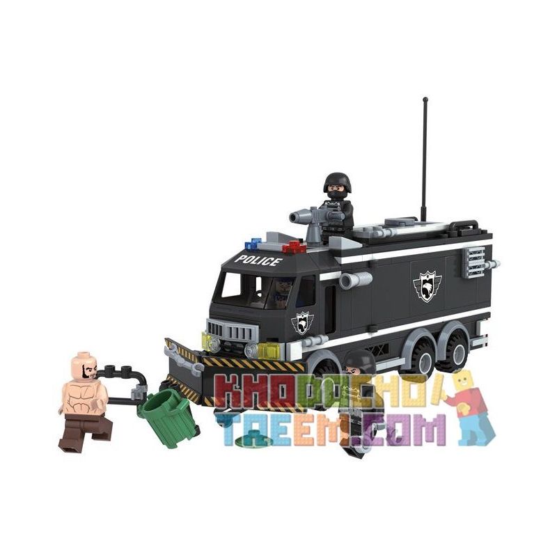 Winner 7002 non  XE CẢNH SÁT CHỐNG BẠO ĐỘNG bộ đồ chơi xếp lắp ráp ghép mô hình Police CITY SWAT 320 khối