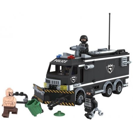 Winner 7002 non  XE CẢNH SÁT CHỐNG BẠO ĐỘNG bộ đồ chơi xếp lắp ráp ghép mô hình Police CITY SWAT 320 khối
