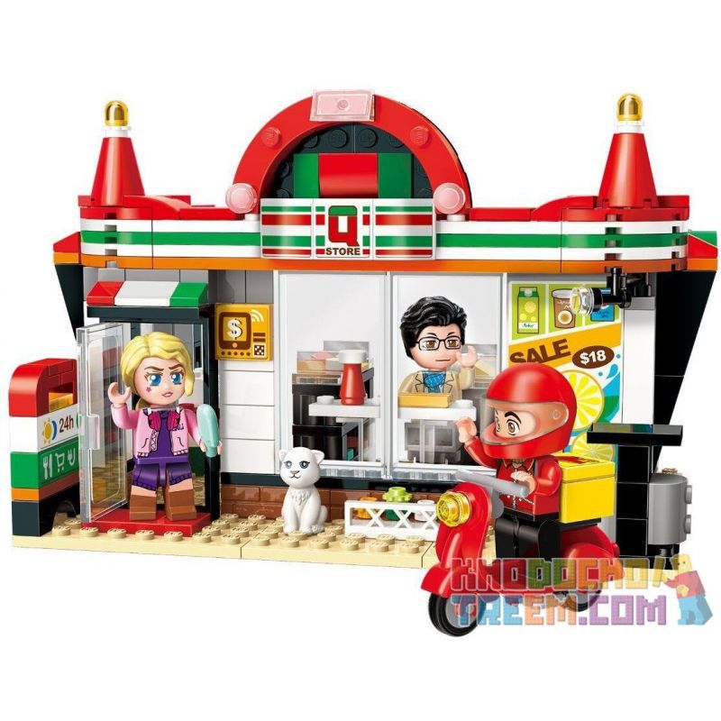 QMAN 1133 non  CỬA HÀNG TIỆN LỢI Q-STORE bộ đồ chơi xếp lắp ráp ghép mô hình Colorful City COLORFULCITY Thành Phố Sắc Màu 319 khối QMAN 1133 non  CỬA HÀNG TIỆN LỢI Q-STORE bộ đồ chơi xếp lắp ráp ghép mô hình Colorful City COLORFULCITY Thành Phố Sắc Màu 319 khối
