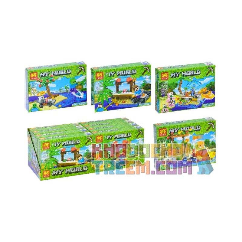 LELE 33166 non Lego 4 LOẠI CẢNH ĐẢO NHỎ bộ đồ chơi xếp lắp ráp ghép mô hình Minecraft MY WORLD Game Xây Dựng 431 khối