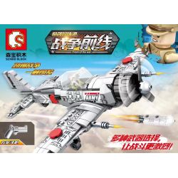 SEMBO 12781 Xếp hình kiểu  MILITARY ARMY Front Of The War 战争前线 偷袭珍珠港 零式战机 432 khối