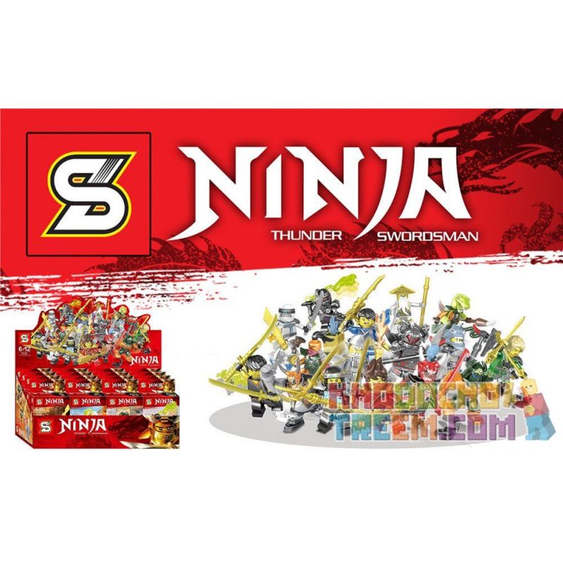 SHENG YUAN SY 1110 non Lego 16 NHÂN VẬT NINJA PHANTOM bộ đồ chơi xếp lắp ráp ghép mô hình The Lego Ninjago Movie NINJA THUNDER SWORDSMAN Ninja Lốc Xoáy 318 khối