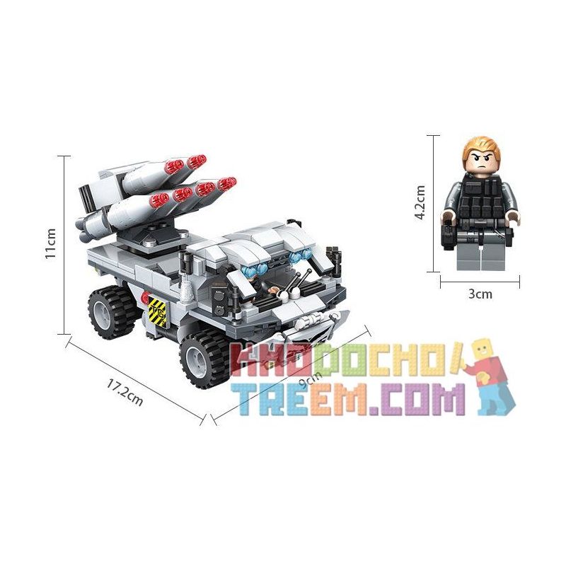 PanlosBrick 635010 Panlos Brick 635010 non  XE TÊN LỬA CHỐNG KHỦNG BỐ bộ đồ chơi xếp lắp ráp ghép mô hình Gun Strike GUNSTRIKE Đấu Súng 426 khối