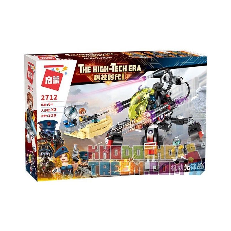 Enlighten 2712 Qman 2712 non Lego ROBOT CÔNG NGHỆ THẾ I bộ đồ chơi xếp lắp ráp ghép mô hình The High-Tech Era Kỷ Nguyên Công Nghệ Cao 318 khối