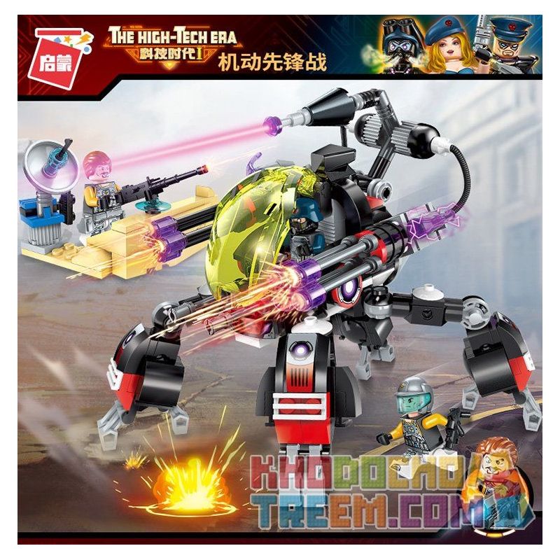 Enlighten 2712 Qman 2712 non  ROBOT CÔNG NGHỆ THẾ I bộ đồ chơi xếp lắp ráp ghép mô hình The High-Tech Era Kỷ Nguyên Công Nghệ Cao 318 khối