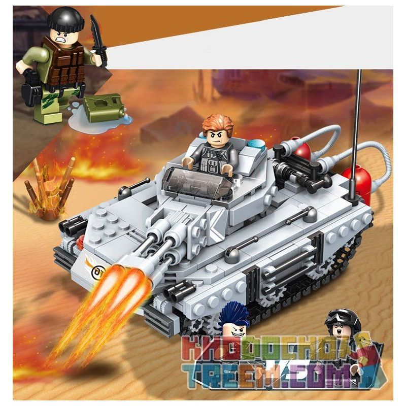 PanlosBrick 635013 Panlos Brick 635013 non  XE TĂNG SPITFIRE bộ đồ chơi xếp lắp ráp ghép mô hình Gun Strike GUNSTRIKE Đấu Súng 451 khối